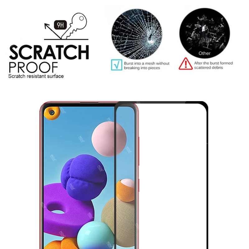 

2 in 1 protective glass For Samsung A21s 2020 camera lens protector For Samsung Galaxy A 21s A21s 21 s A217F tempered glass film