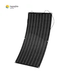 Высококачественная гибкая солнечная панель ETFE черного цвета 100 вт для зарядки аккумулятора 12 в