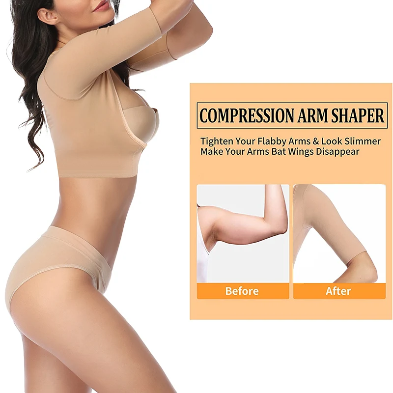 Women's Slimming Underwear Arm Shapers Posture Back Corset Binder Chest Compression Sleeves Posture Corrector Shapewear Tops