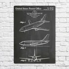 Самолёт Боинг 737, 1966 лакированный металлический жестяной знак, Настенный декор, модный художественный декор, плакат би196