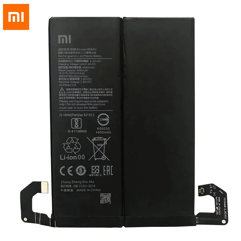 

100% Genuine xiaomi Original Phone Replacement 4780mAh Battery BM4N For Xiaomi Mi 10 5G Mi10 bateria Batteries