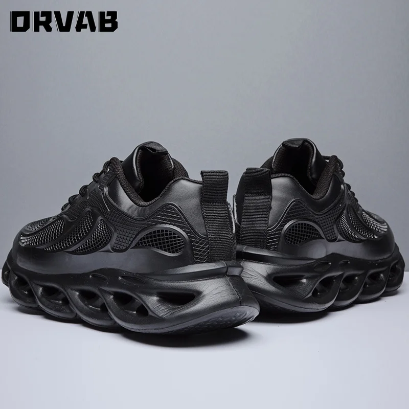 All Black Man Shoes Fashion Designer Men High Quality Breathable Sneakers Summer Trainers Male Winter Big Size 39-48 |