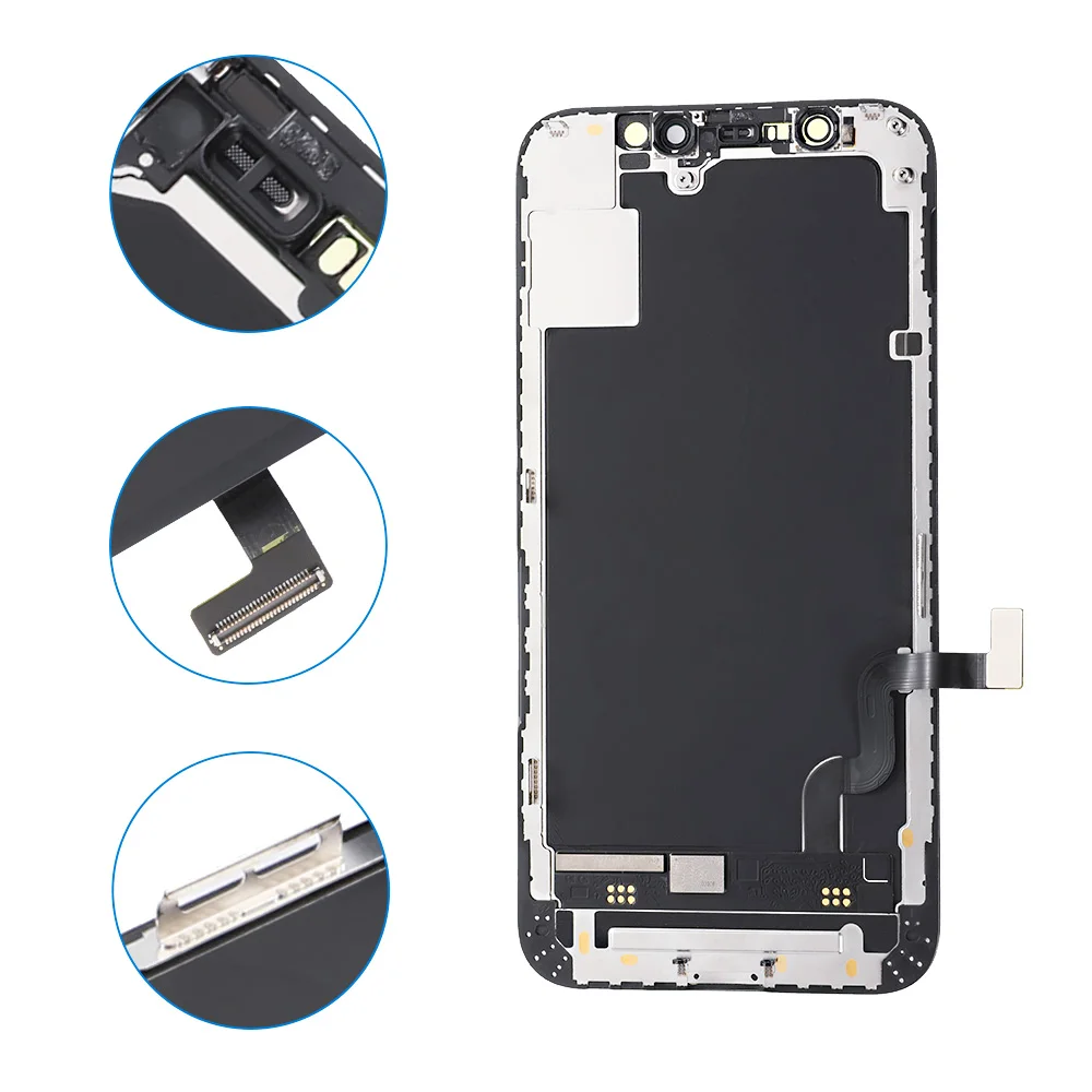 Pantalla LCD para m&oacute;vil, montaje de digitalizador t&aacute;ctil con reemplazo 3D, para iPhone 12, 12mini, 12 Pro Max, con regalo-2