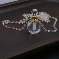 2021 hot selling natural semi precious stone white crystal perfume bottle geometric pendant making diy necklace bracelet gift