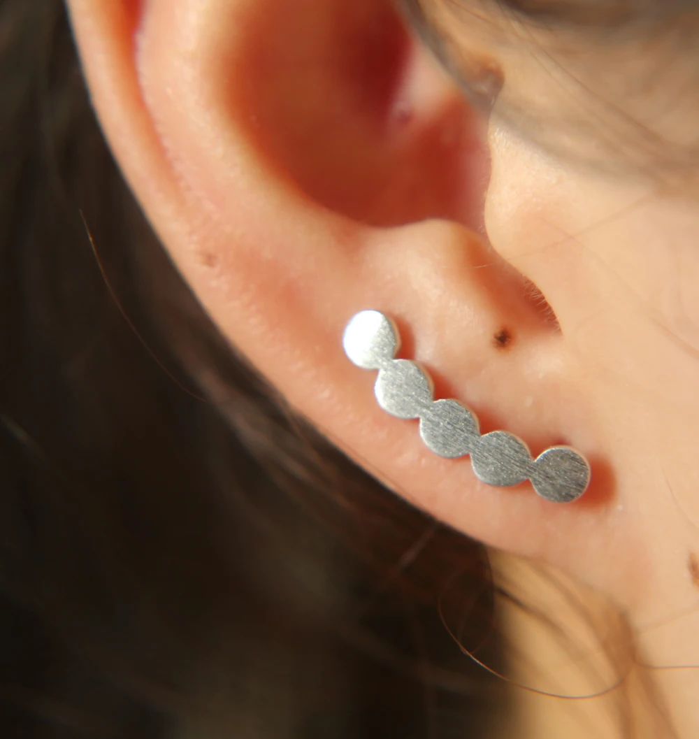 Женские серебряные сережки пузырьки 100% ный цвет блестящий альпинист с эффектом