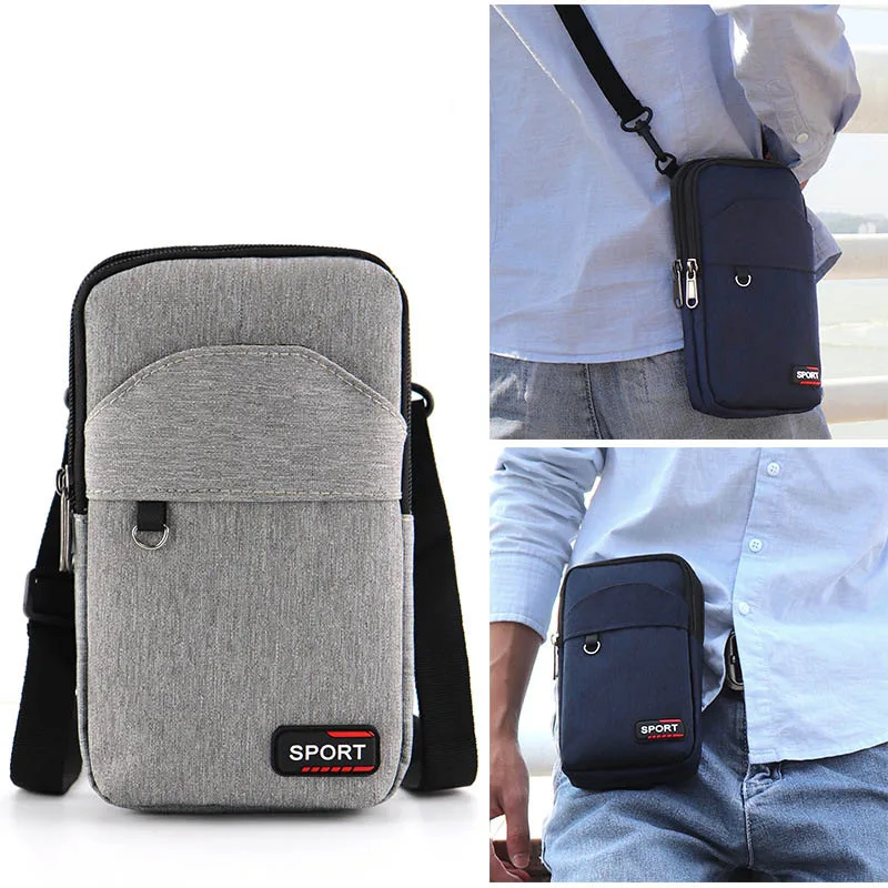

Multifunction Waterproof Oxford cloth Men mobile phone bag Shoulder Bags for man Waist packs with Belt Holder Coin Purse Pocket