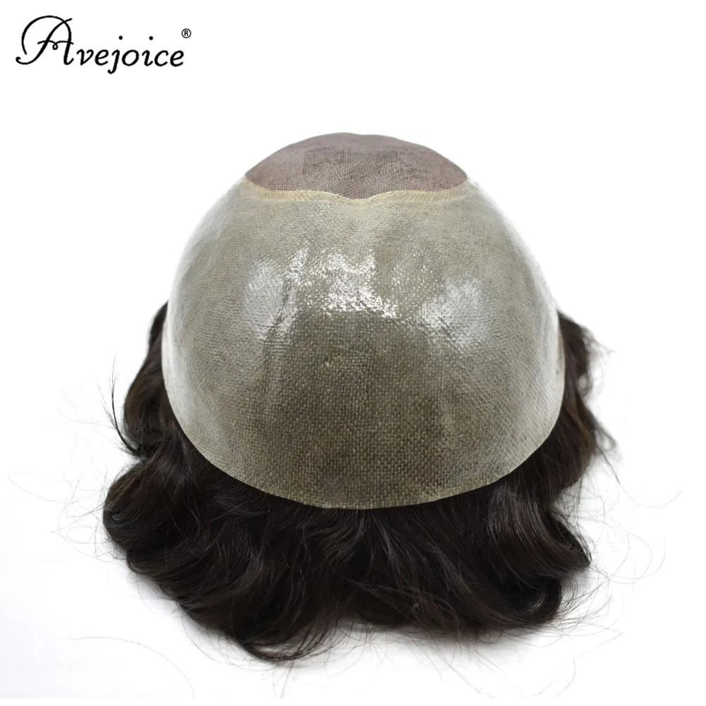Мужской парик для мужчин s Hair system индийские человеческие волосы кружевные &amp моно