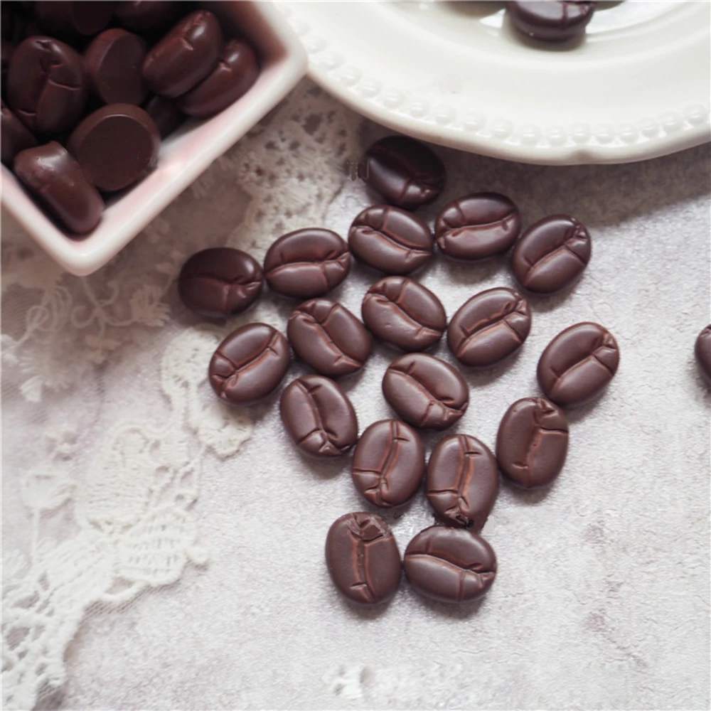 10 шт. амулеты имитация кофейных зерен Смола дополнение для слизи DIY клейкие