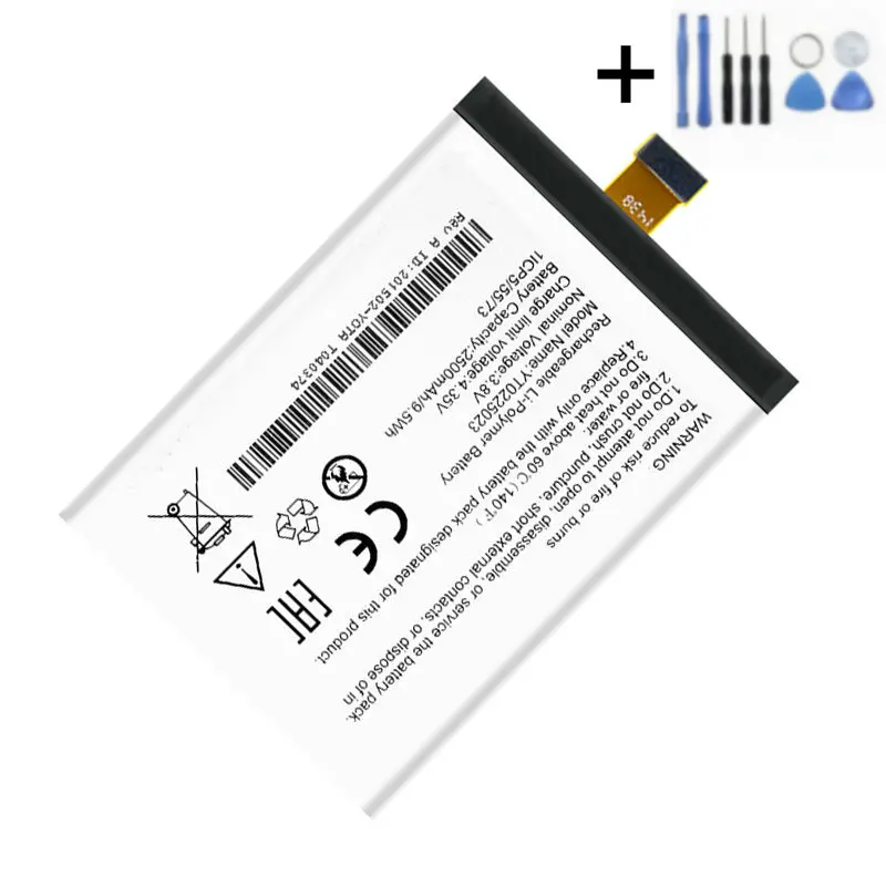 1 Сменный аккумулятор 2500 мАч для Yotaphone 2 YD206 YD201 YT0225023 аккумуляторы смартфонов +