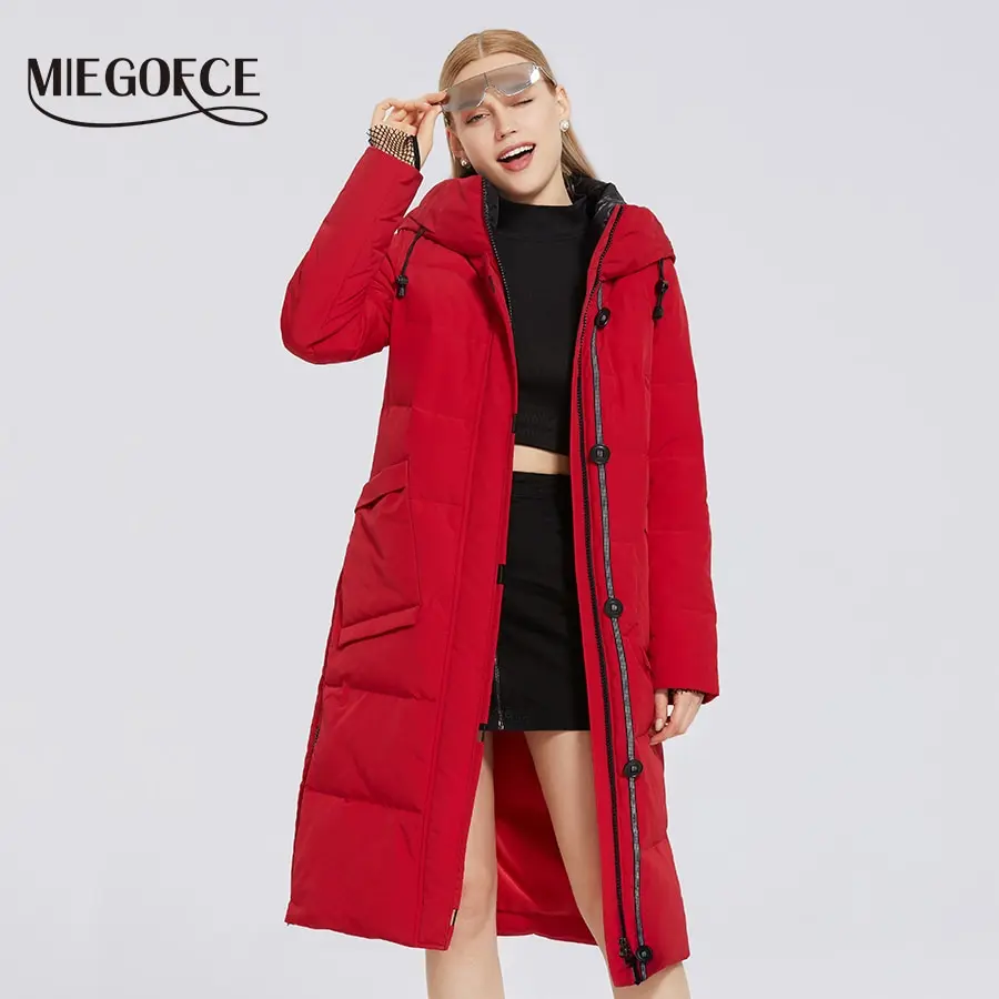 MIEGOFCE 2020 Зимняя новая женская хлопковая куртка средней длины наполнитель из био