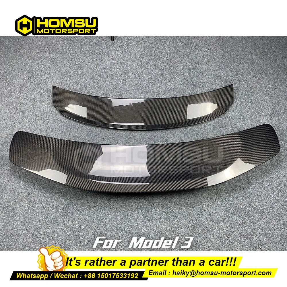 Спойлер для модели t-esla 3 спойлера из сухого углеродного волокна блестящие черные