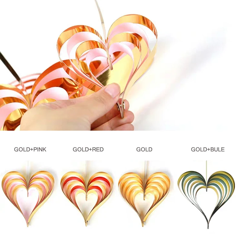 Трёхмерное украшение в виде сердца свадебные праздничные вечерние украшения для