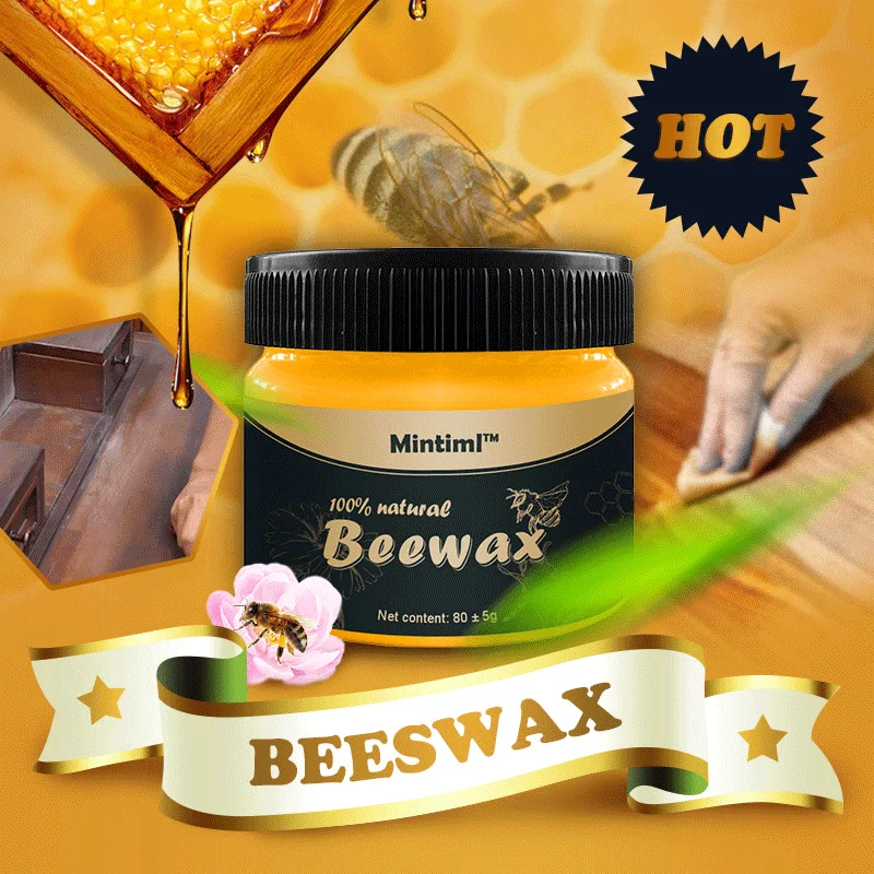 

1 pcs Wood Seasoning Beewax Wood Care Wax Wood Maintenance Cleaning Polished Waterproof Wear-Resistant Wax Furniture Care