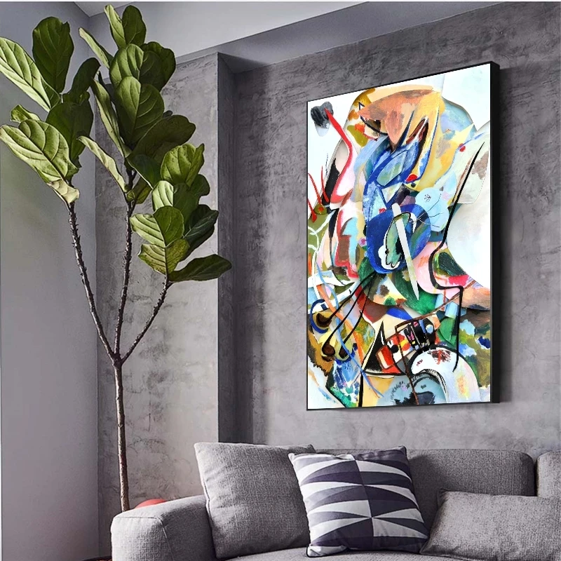 

Vasily Kandinsky's Famous Artwork Abstract Canvas Posters and Prints Cuadros Wall Art Pictures for Living Room Home Decoration