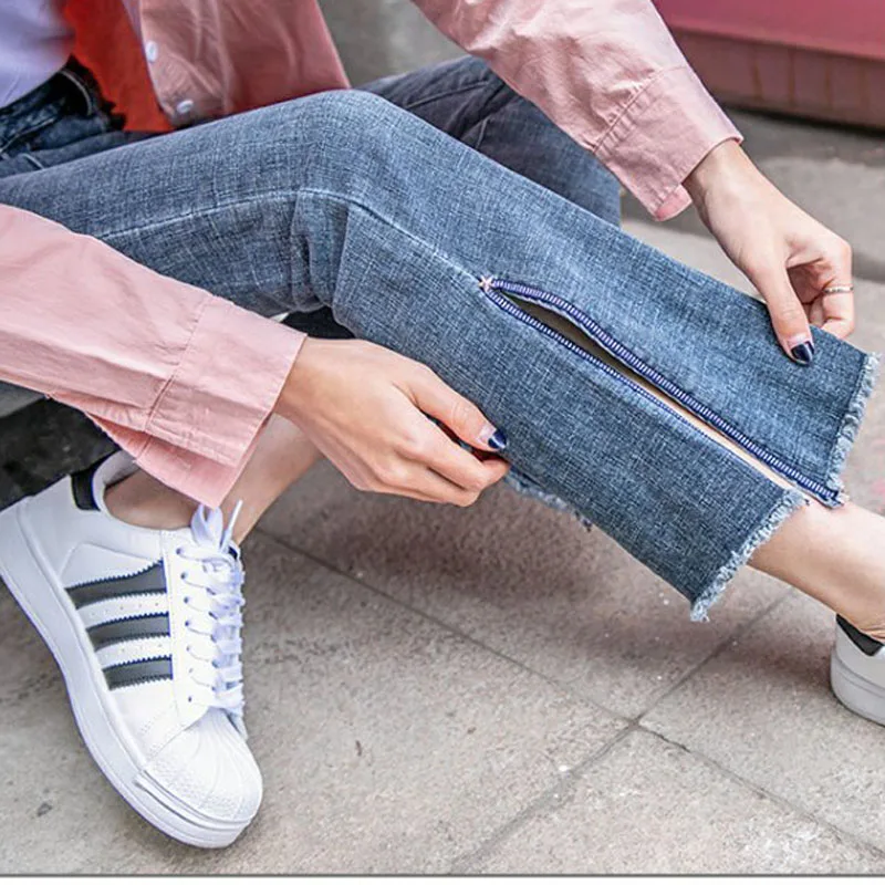 

Plus size Flare jeans women spring boyfriend denim wide leg jeans high waist jeans vintage women jeans lady pants for winter
