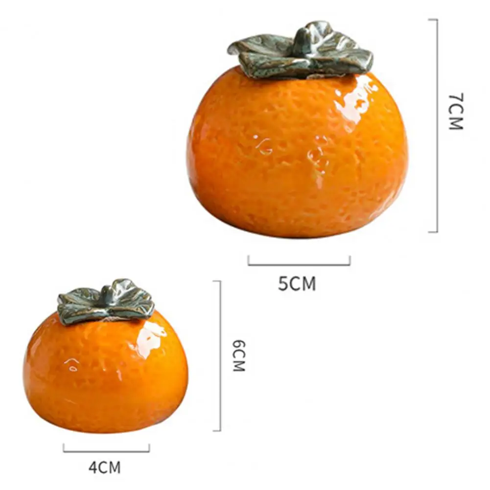 

Fake Orange Ornament Fake Decoration Nice-looking Exquisite Small Simulation Ceramic Table Decoration for Home