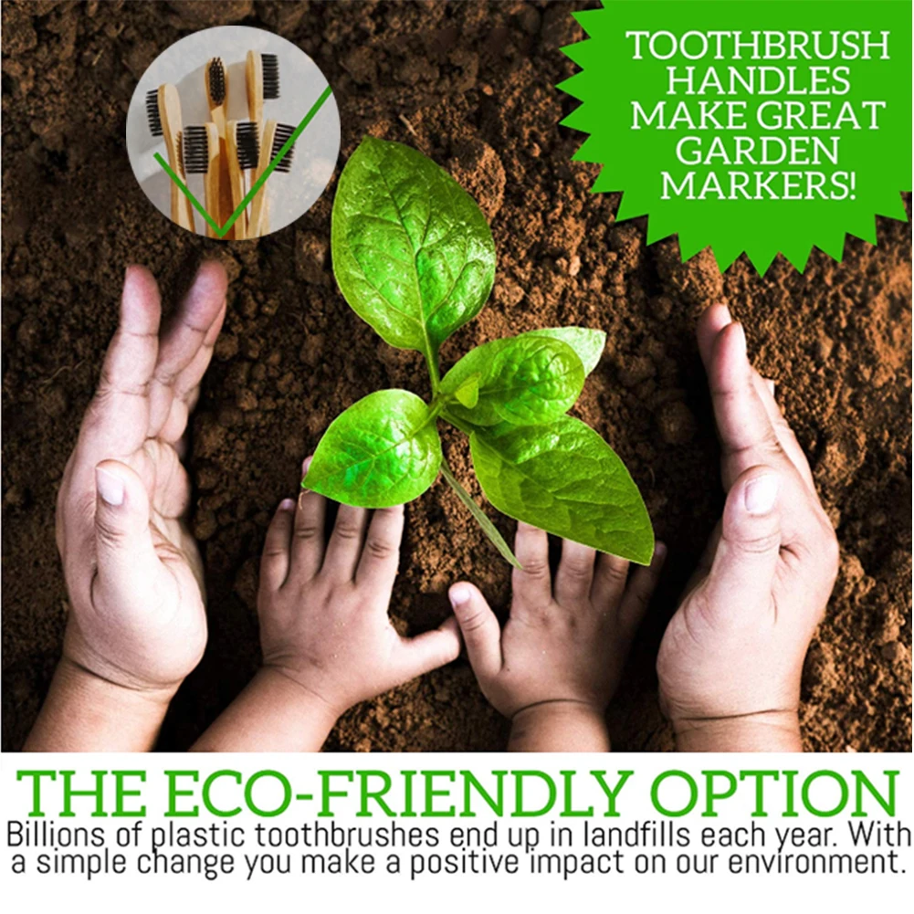 

12pcs/set Natural Bamboo Handle Toothbrush Whitening Oral Care Eco-friendly Tooth Teeth Brush