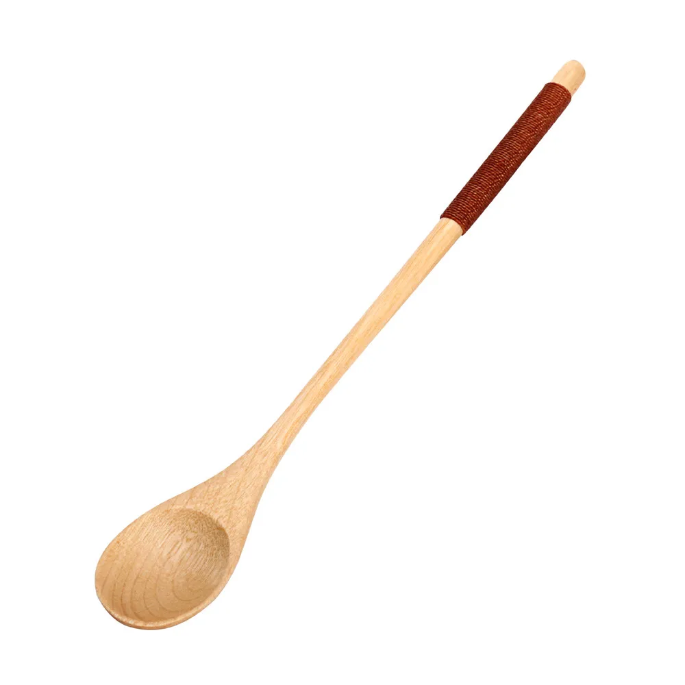 

Wooden Spoons Large Long Handled Spoon Kids Spoon Wood Rice Soup Dessert Spoon Coffee Tea Mixing Tableware 20 X 2.8X 1 cm