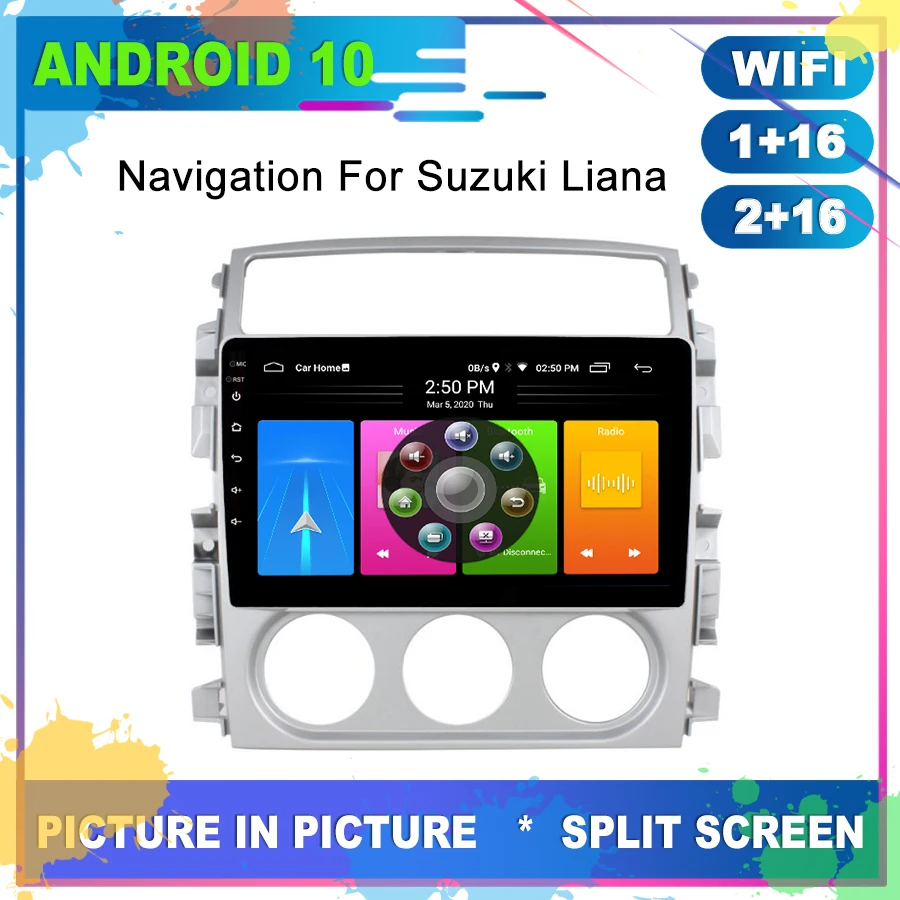 Автомагнитола 2 din на Android 10 0 с GPS навигацией для Suzuki liana|Автомагнитолы| |