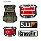 AHYONNIEX 1 шт. модная Тактическая Военная нашивка из ПВХ 511 значок с пятью звездами для кроссфита рюкзака водонепроницаемые резиновые наклейки для морального духа сделай сам