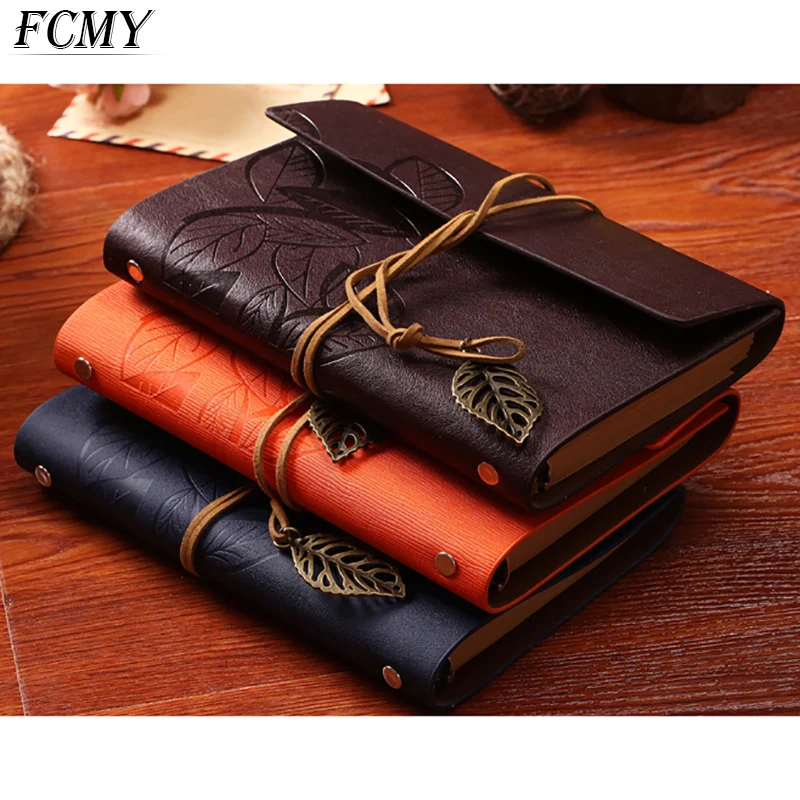 

Creativity Vintage Leather Cover Loose-leaf Notebook Note Book Replaceable Paper Traveler Notepad Stationery Supplies