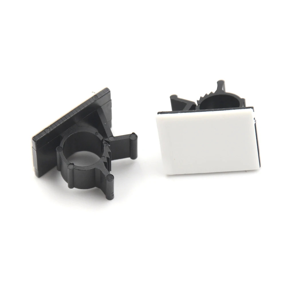 

10 Pcs Black Adhesive Backed Nylon Wire Adjustable Cable Clips Clamps 2.5*2*2.2cm