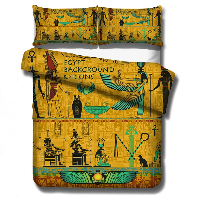 

Queen of Egypt 3D Bedding Set Duvet Covers African Woman National Style Comforter Bedding Sets Bedclothes Bed Linen (NO Sheet)01