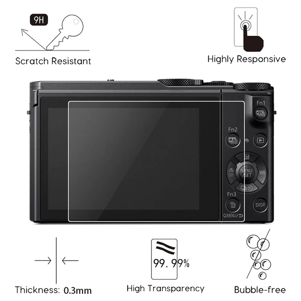 Комплект из 2 предметов с уровнем твердости 9H закаленное стекло для цифрового