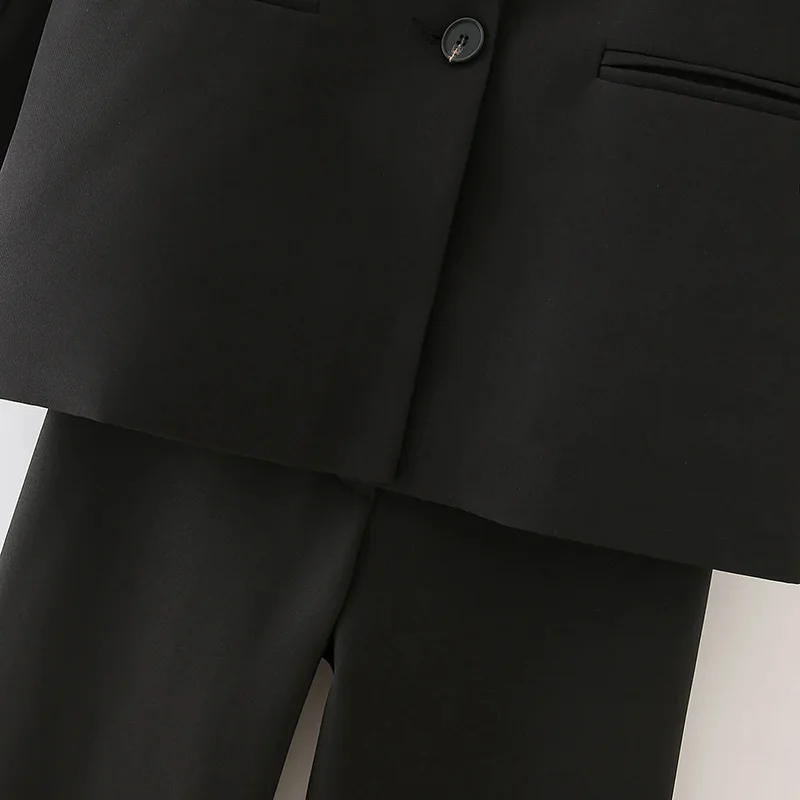 Блейзер ZRN Женский Повседневный однотонный на одной пуговице офисный винтажный Модный женский костюм