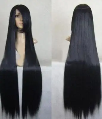 С героями из мультфильма Мой герой очако урарака Косплей Черный парик 100 см/40