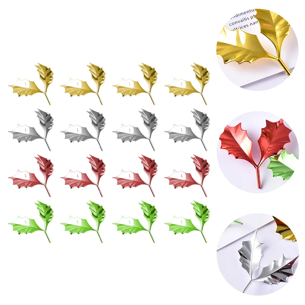

50pcs Christmas Theme Decoration Creative DIY Leaf Shaped Ornament DIY Material