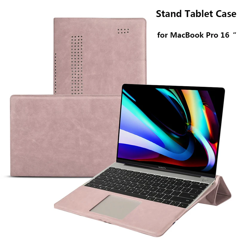 Чехол для ноутбука из искусственной кожи для MacBook Pro, 16 дюймов, защита для угла, ударопрочный чехол для планшета, чехол для MacBook Pro, чехол для ноутбука+ кронштейн