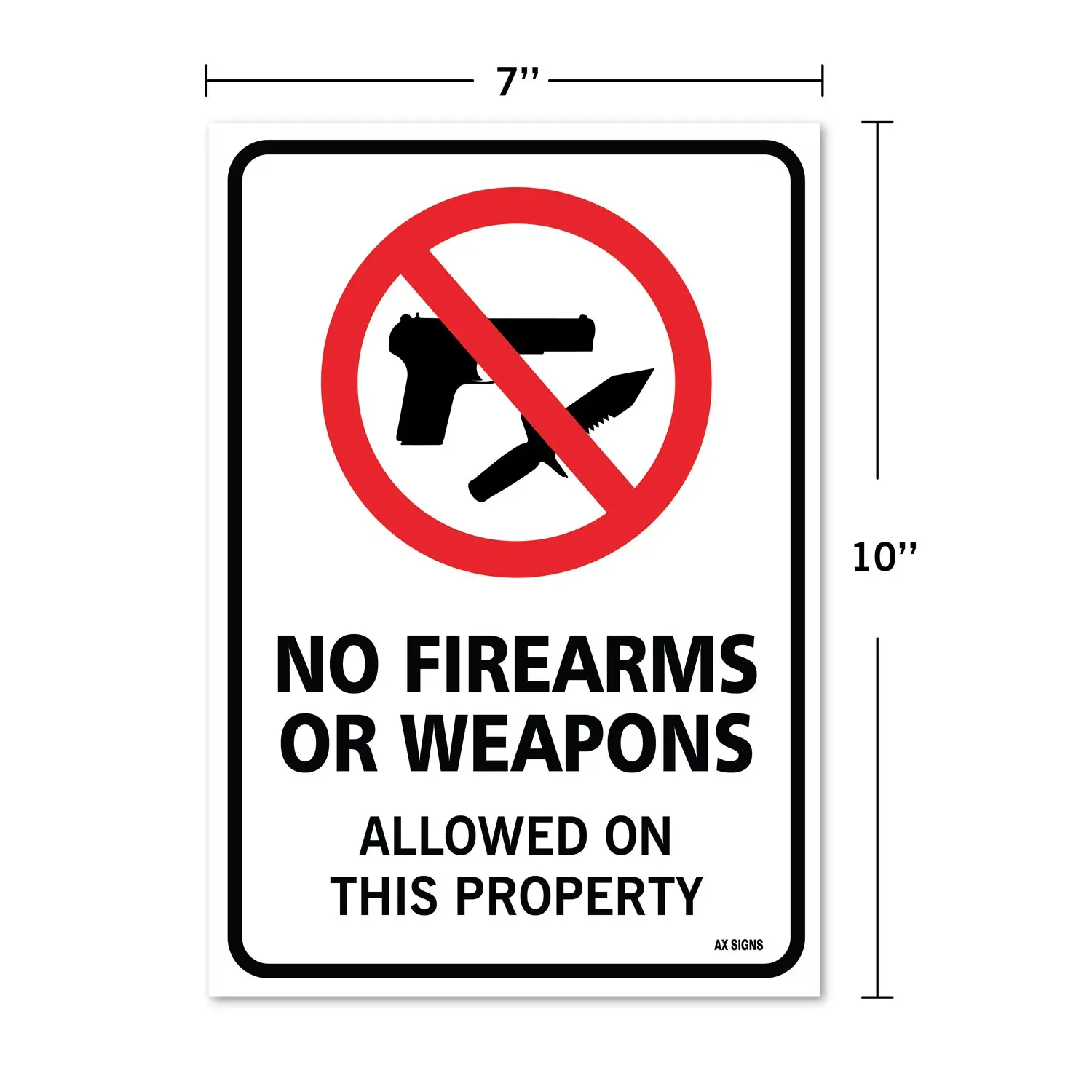 

No fires guns or weapons allowed logo large cm Vinyl Sticker for indoor and outdoor use rust free UV protection waterproof