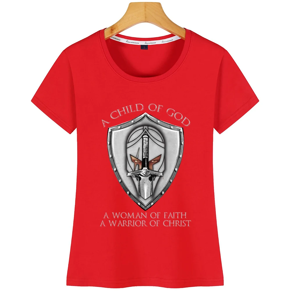 Топы Футболка женская детская Божья религиозная христианская Модная белая