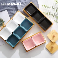 246 compartment ceramics bowl food storage wood tray dried fruit snack plate appetizer serving platter party candy pastry nuts