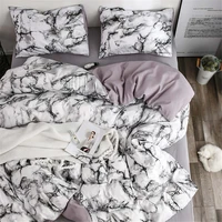 marble bedding set nordic modern style 5 colors printed quilt cover with pillowcase double full queen king size duvet cover set