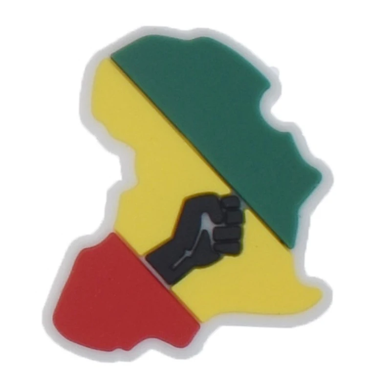 

1 Pcs PVC Black Lives Matter Charm Button BLM Girl Gift Black Girl Magic Croc Shoe Charms Accessories Decorations Clog Sandals