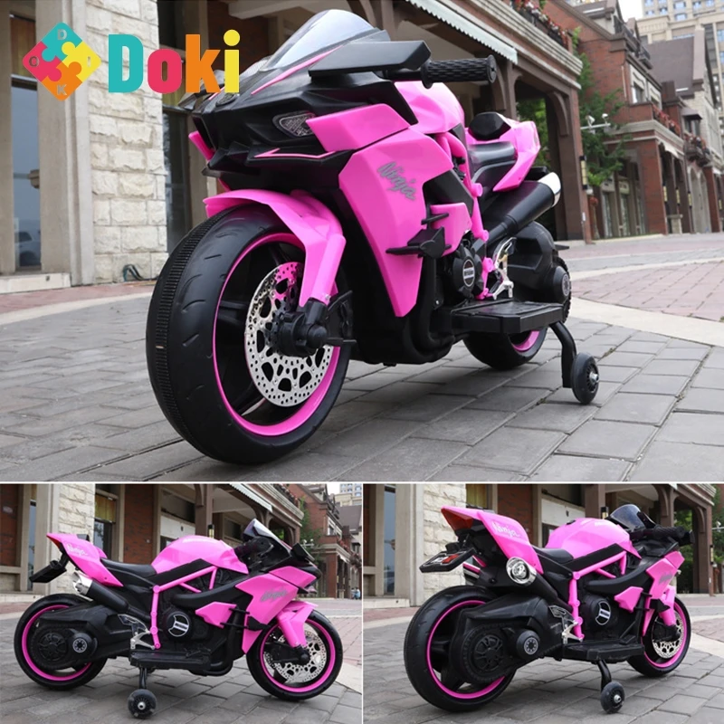 Детский Электрический автомобиль крутые фары на колесах двойной привод для