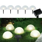 Солнечный подключаемого модуля светильник 5 светодиодный солнечный Plug лампы половинного мирового шар светильник строка открытый светящиеся освещение садовой дорожки украшения светильник s