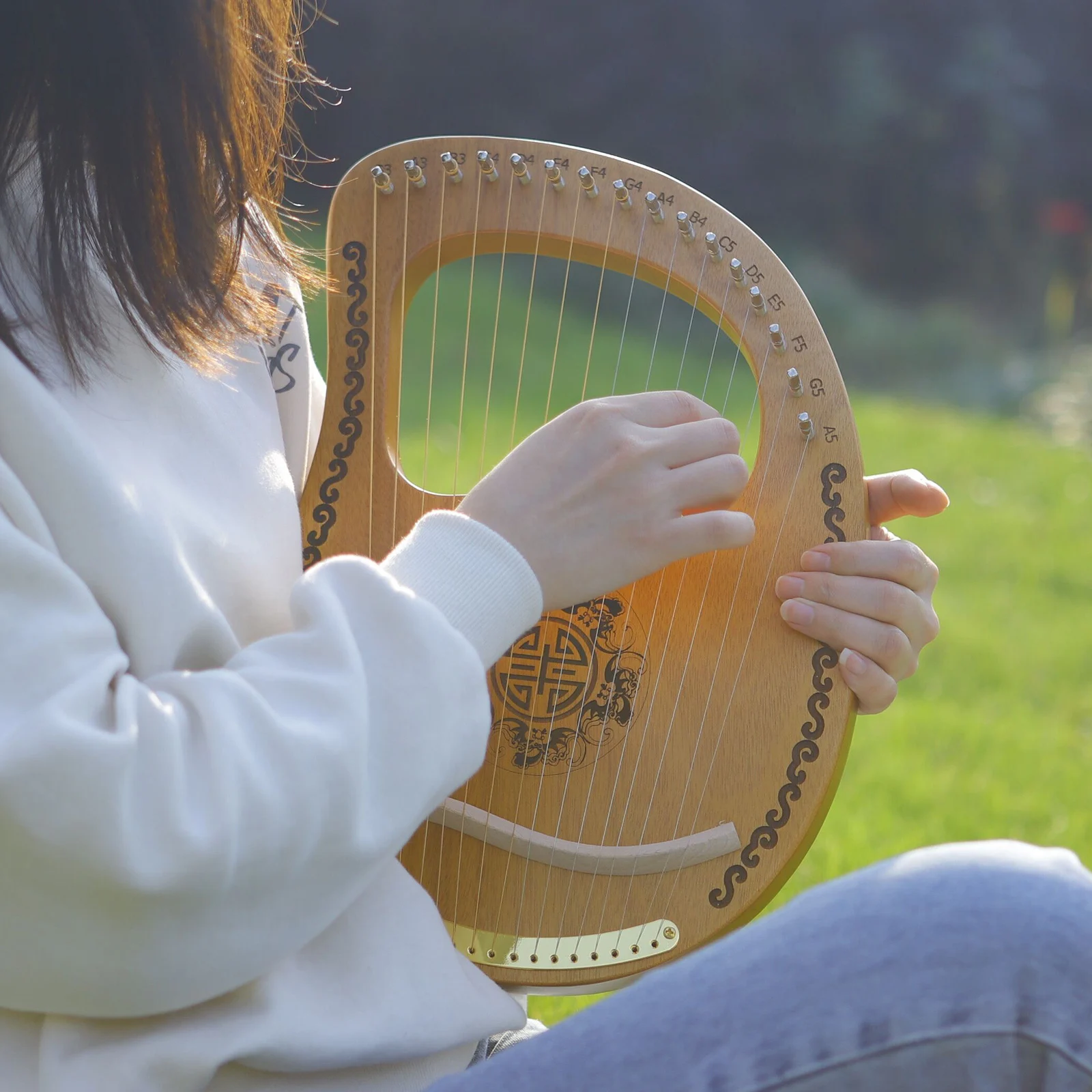 Lyre Harp корпус 16-струнной арфы из красного дерева с ключом для настройки струн