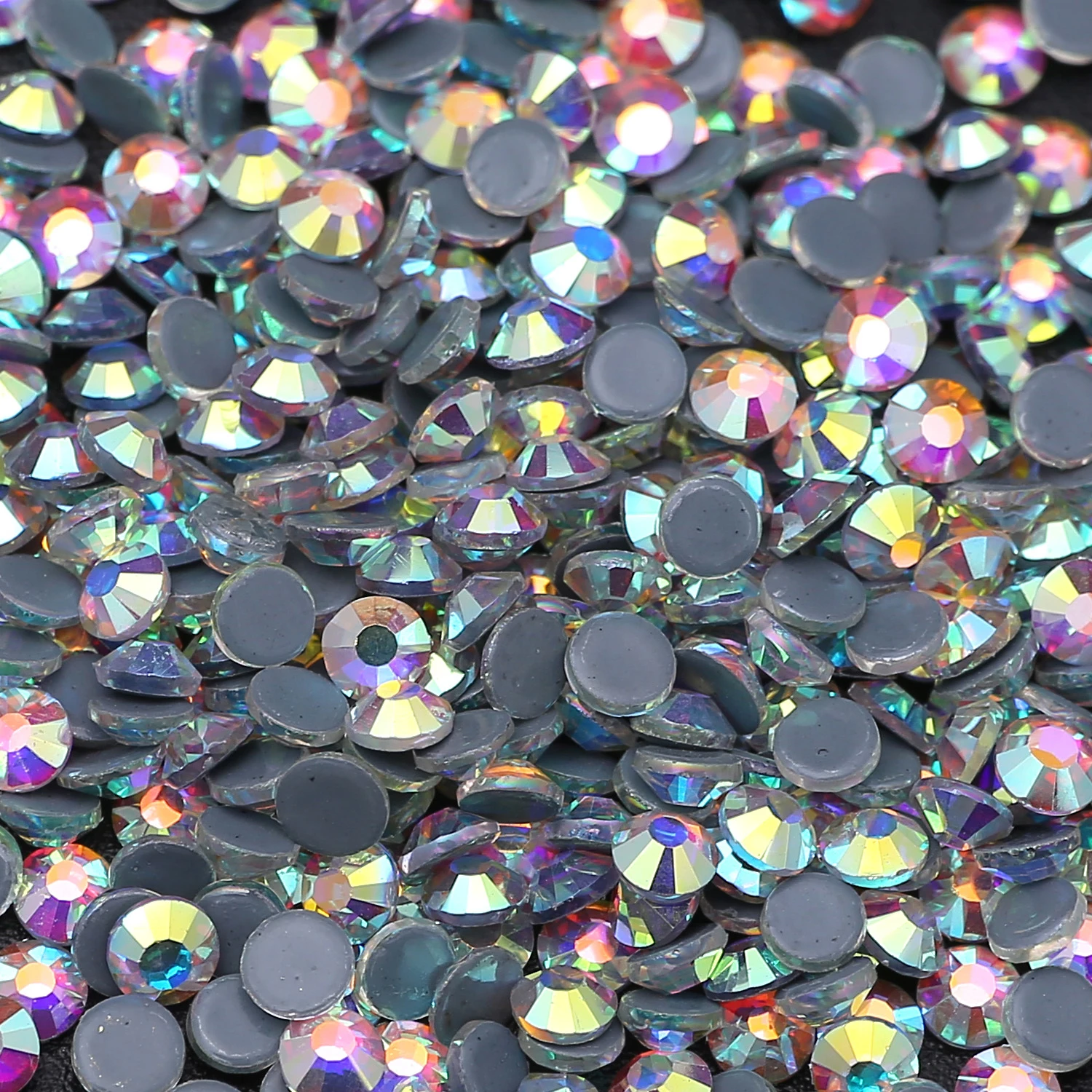 Мульти-Цвет SS3-SS30 с украшением в виде кристаллов Стекло блестящие стразы плоской
