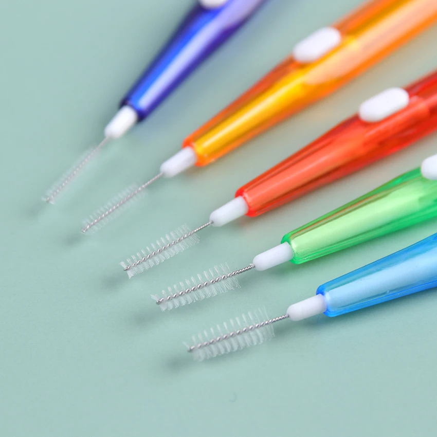 Гигиена полости рта двухтактная межзубная щетка для взрослых 10 шт. зубная нить