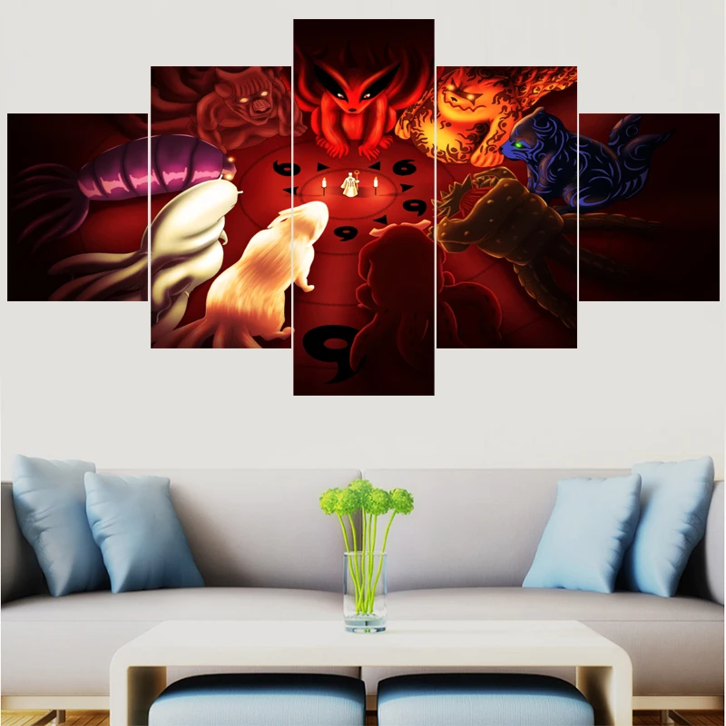 Мультфильм Наруто девять зверей картины для спальни стены искусства домашний