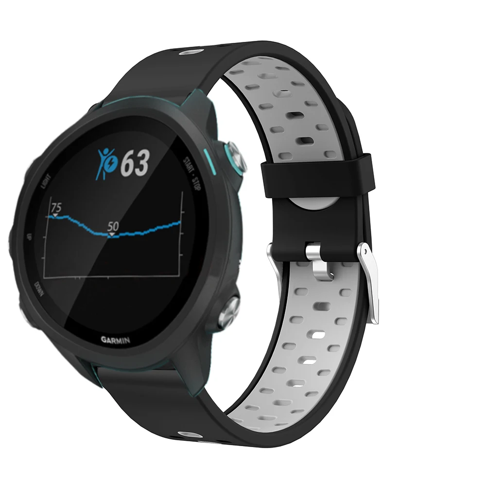 20 мм силиконовый ремешок для часов браслет для Garmin Forerunner 245 245M 645 умный ремешок для часов спортивный браслет для amazfit bip ремешок