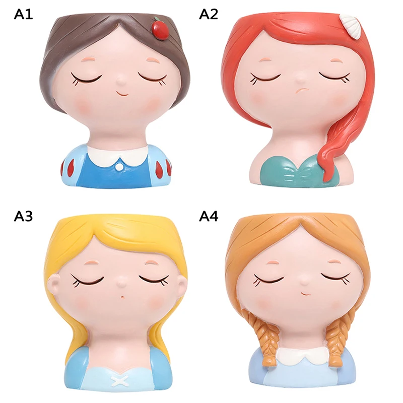 

CXD-Flower Girl Planter Set European Style Succulent Plants Planter Pot Mini Bonsai Cactus Flower Pot Home Decor Bonsai