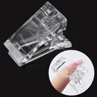 1 шт. зажим для крепления ногтей прозрачная транспортировка однотонная Форма зажим для фиксации кристаллический клеевой зажим для расширения кристалла клеевой зажим