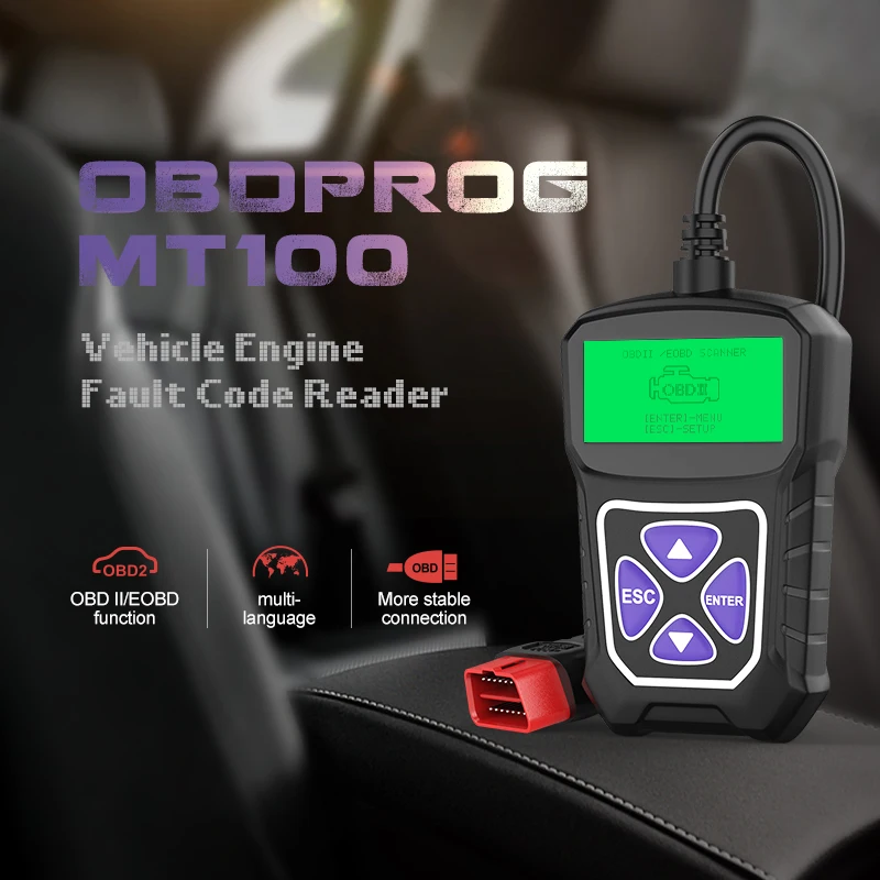 OBDPROG MT100 OBD2 автомобильный сканер Профессиональный Автомобильный анализатор