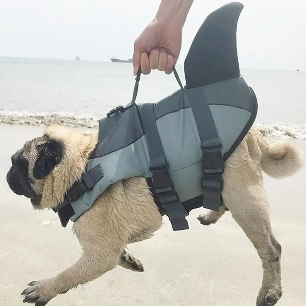 

Pet Dog Life Jacket Safety Clothes Life Vest Collar Harness Saver Pet Dog Swimming Preserver Summer Swimwear Mermaid Shark