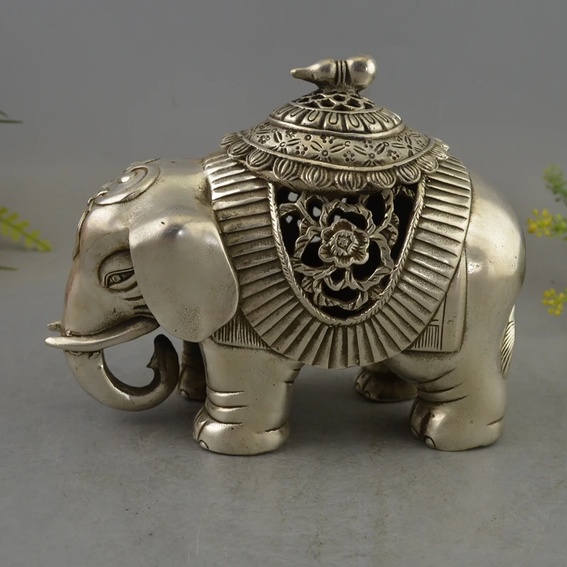 

Коллекция антиквариата и бронзов: латунь, белая медь, посеребрение, украшение дома, бронзовые поделки, горелка для благовоний со слоном