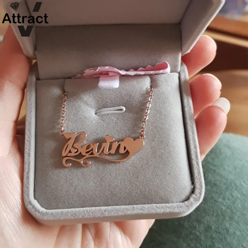 Индивидуальное ожерелье из ленты с именем сердца модные ювелирные изделия